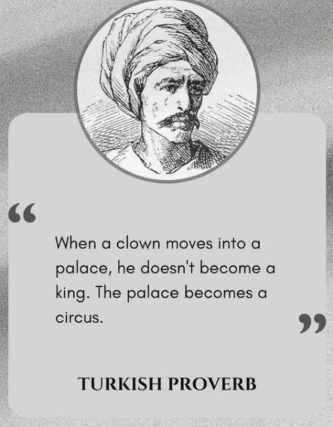 This Turkish proverb will be proven correct in the days following 1.20.2025.

Sigh. 
#DemsUnited