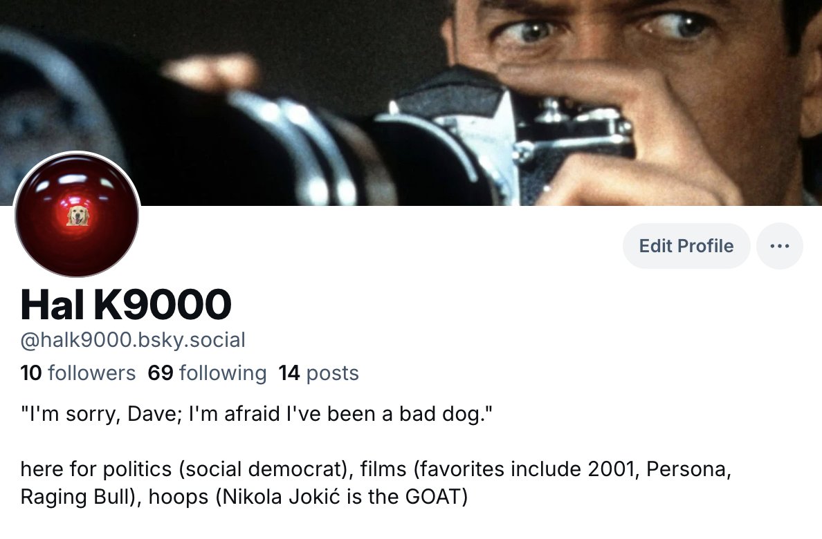hal_k9000's tweet photo. think I've decided to wind down this account by the end of the year, maybe even sooner. been fun talking with y'all, but I can't justify being a statistic in Elon's propaganda business model anymore. hope to see you on bluesky https://t.co/4hmQWlL4DY