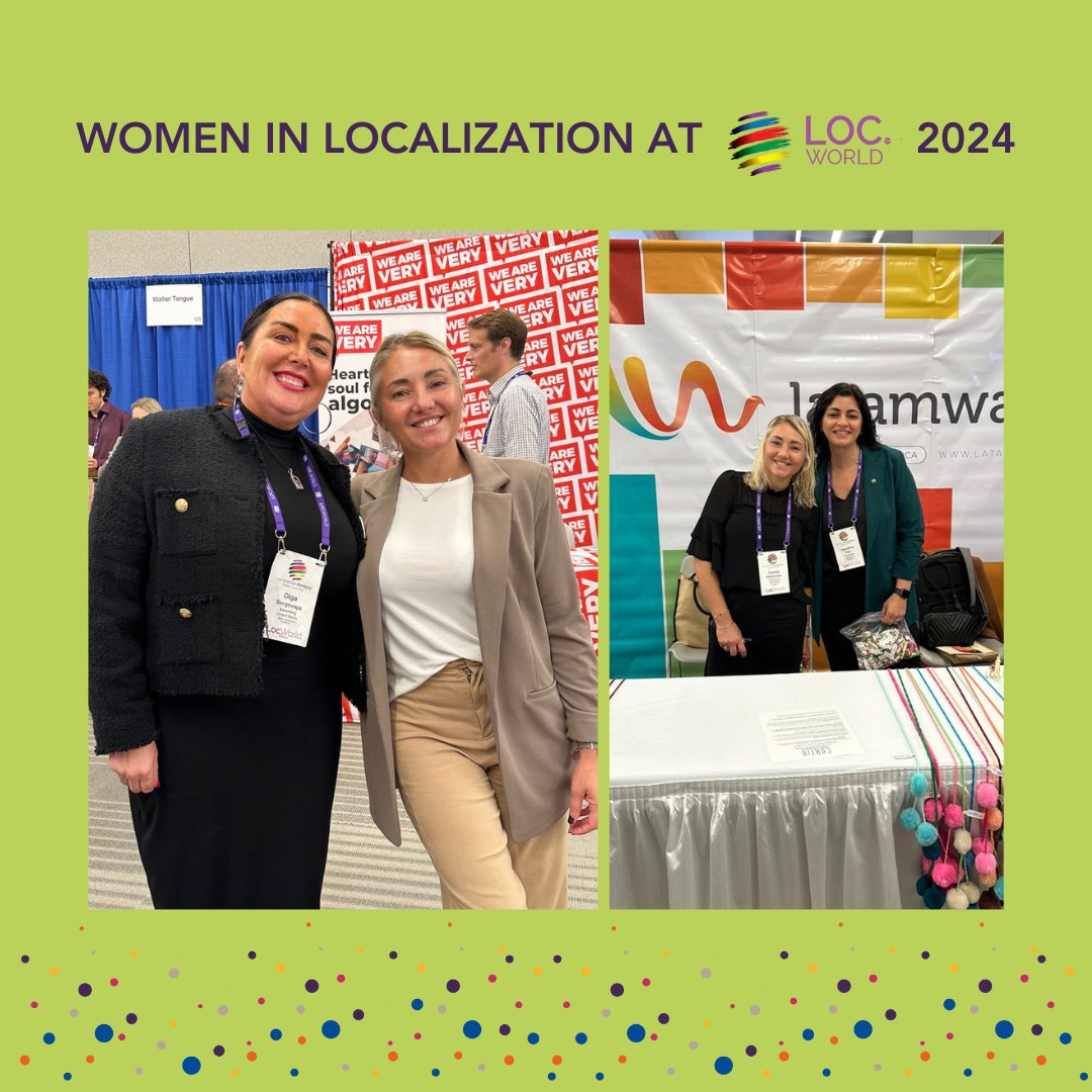 WomenInL10N's tweet photo. Last week’s LocWorld52 in Monterey was all about strengthening connections.

Women in Localization’s two sessions sparked several thoughtful discussions and our booth was a hub for our community to share experiences and advance our mission. 

@LocWorld https://t.co/loJjteCEsX