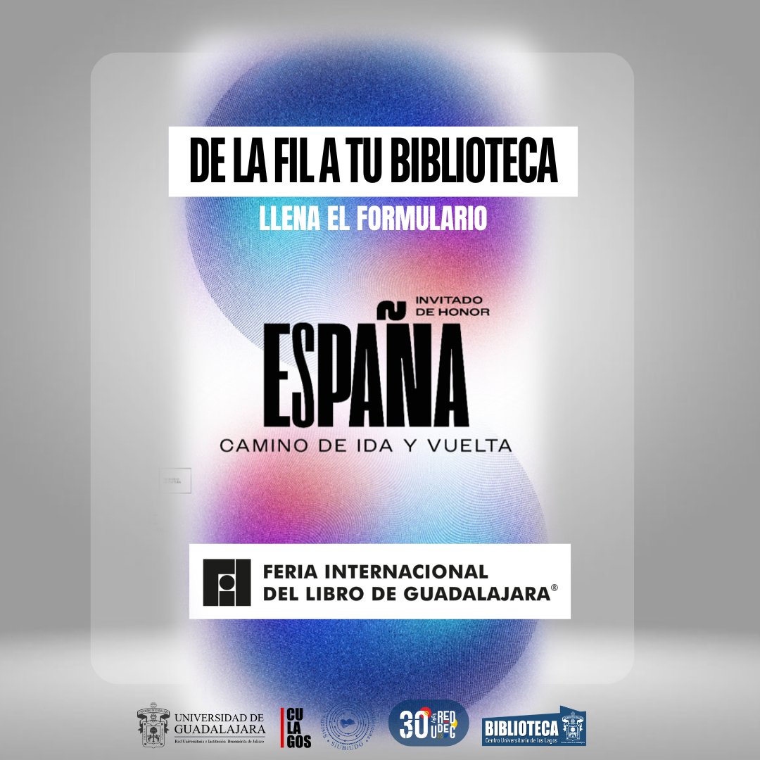 BiblioCULAGOS's tweet photo. Biblioteca adquiere los libros que te gusta en la Feria Internacional del Libro 2024.
Formulario: https://t.co/jDC4Akm7q8 https://t.co/mvTzodoqcB
