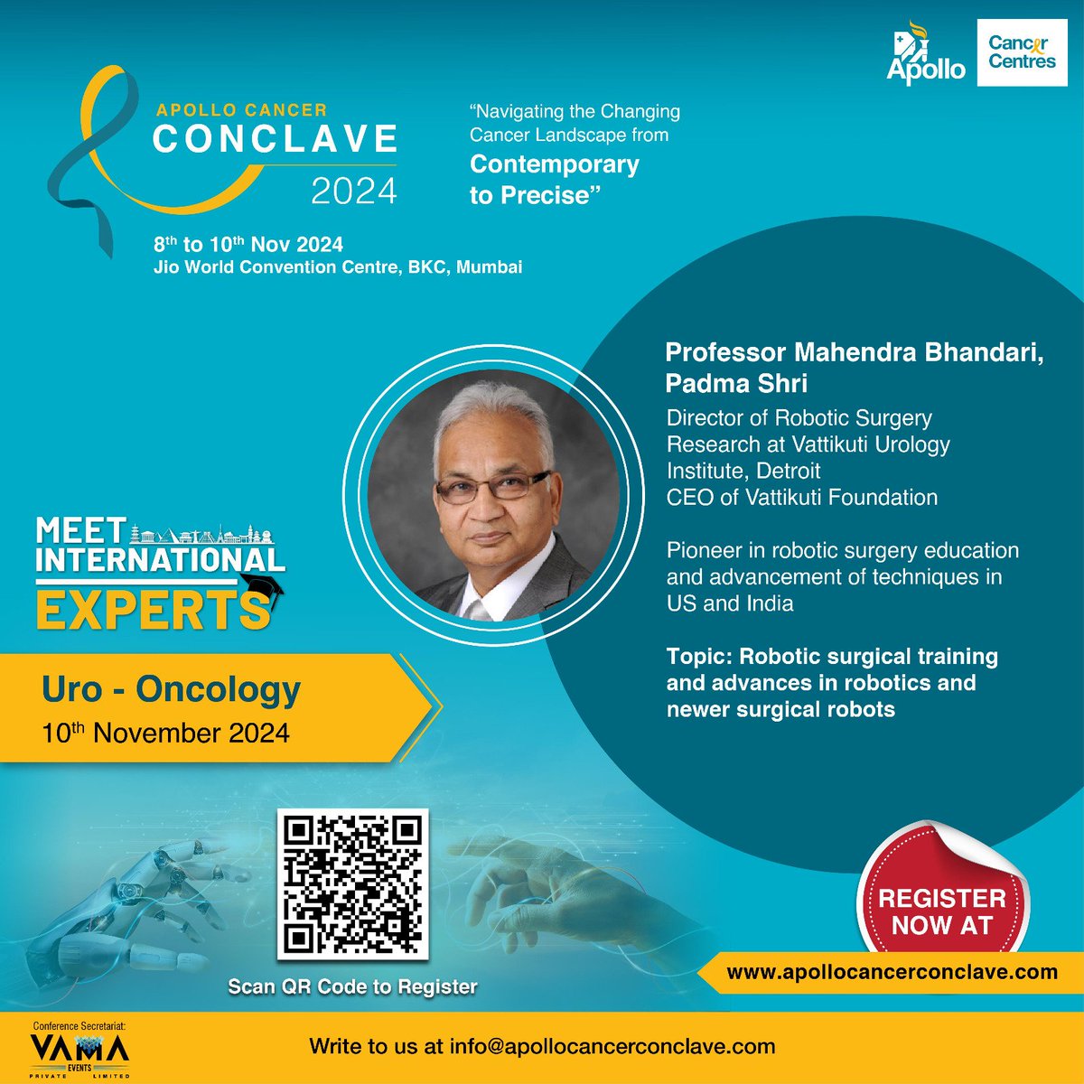 Ashwin Sunil Tamhankar (@ashwintamhankar) on Twitter photo Welcome faculty and delegates for the Apollo Cancer Conclave,10 Nov
<a href="/UroDocAsh/">Ashish M. Kamat, MD, MBBS</a> <a href="/nikhilvasdevuro/">Prof Nikhil Vasdev</a> <a href="/MBhandariUrol/">Mahendra bhandari</a> <a href="/veerukasi/">Veeru Kasi</a> <a href="/VattikutiRobotx/">Vattikuti Foundation</a> <a href="/BAUSurology/">BAUS</a> <a href="/IntuitiveSurg/">Intuitive</a> <a href="/AtluriShrikanth/">Shrikanth Atluri</a> <a href="/vivekvenkaturol/">vivek.venkat</a> <a href="/ApolloHosMumbai/">Apollo Hospitals</a> <a href="/SanjaiAddla/">Sanjai Addla</a> <a href="/DrNRagavan/">N Ragavan</a> <a href="/drgaganprakash/">gaganprakash</a> <a href="/YouthUSI/">YOUsi</a> <a href="/eau_yuo/">EAU Young Urologists</a> Welcome faculty and delegates for the Apollo Cancer Conclave,10 Nov
<a href="/UroDocAsh/">Ashish M. Kamat, MD, MBBS</a> <a href="/nikhilvasdevuro/">Prof Nikhil Vasdev</a> <a href="/MBhandariUrol/">Mahendra bhandari</a> <a href="/veerukasi/">Veeru Kasi</a> <a href="/VattikutiRobotx/">Vattikuti Foundation</a> <a href="/BAUSurology/">BAUS</a> <a href="/IntuitiveSurg/">Intuitive</a> <a href="/AtluriShrikanth/">Shrikanth Atluri</a> <a href="/vivekvenkaturol/">vivek.venkat</a> <a href="/ApolloHosMumbai/">Apollo Hospitals</a> <a href="/SanjaiAddla/">Sanjai Addla</a> <a href="/DrNRagavan/">N Ragavan</a> <a href="/drgaganprakash/">gaganprakash</a> <a href="/YouthUSI/">YOUsi</a> <a href="/eau_yuo/">EAU Young Urologists</a>