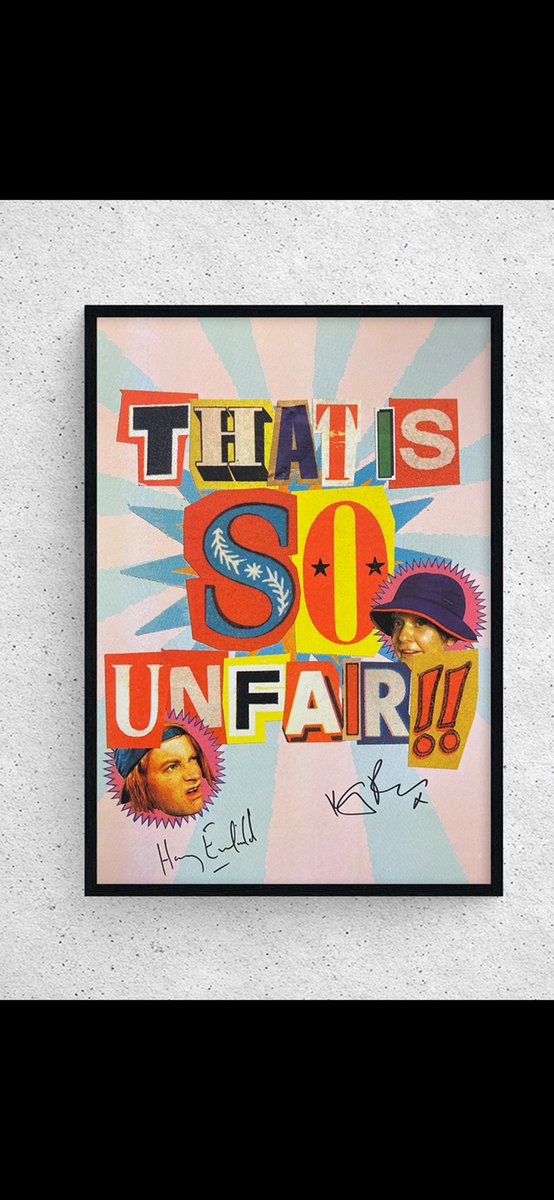 Harry Enfield and I have signed some of these gorgeous limited edition prints for the <a href="/TeenageCancer/">Teenage Cancer Trust</a> Trust. Go to their online store for details. Jam sandwiches not included. Fank yoo! 😊🤗