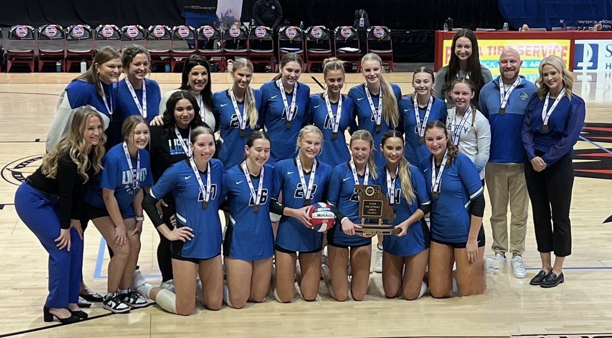 The Jays finish their season with a 3rd place trophy at the MSHSAA State Volleyball Tournament. Their overall record: 29-7. So proud of our team &amp; thankful for the support of our parents &amp; fans through it all. Together we “Continued the Culture” that is Liberty Volleyball! 💙