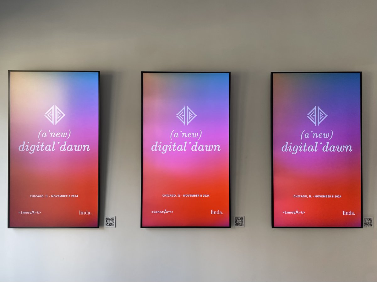 objkt.com (@objktcom) on Twitter photo Curated by Kei Gowda (@mrkei), (A New) Digital Dawn presents 13 artists on Tezos who express resilience through digital art 💪⚡️
Happening today, November 8, at @im_not_Art gallery in Chicago, from 6 PM to 9 PM.
In the show:
<a href="/ALCrego_/">A. L. Crego</a>, <a href="/benjaminbardou/">Benjamin Bardou</a>, @digitalcoleman, Curated by Kei Gowda (@mrkei), (A New) Digital Dawn presents 13 artists on Tezos who express resilience through digital art 💪⚡️
Happening today, November 8, at @im_not_Art gallery in Chicago, from 6 PM to 9 PM.
In the show:
<a href="/ALCrego_/">A. L. Crego</a>, <a href="/benjaminbardou/">Benjamin Bardou</a>, @digitalcoleman,