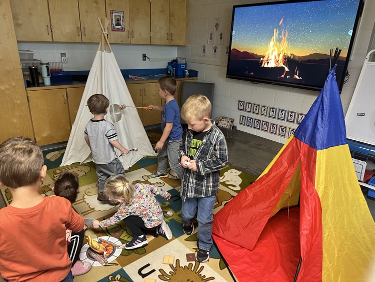 MECC2022's tweet photo. Check out our camping fun in Preschool and learning about farm animals with Mr. Q's goats in Kindergarten! https://t.co/ASbYUpj2VX