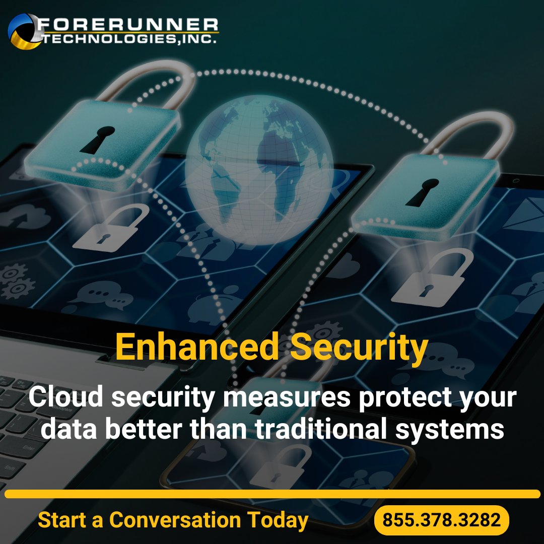 ForerunnerTS's tweet photo. Reduce the need for expensive hardware and infrastructure. Cloud security measures protect your data better than traditional systems.
#CloudMigration #CloudSolutions #DataSecurity
#BusinessEfficiency #DigitalTransformation #ForerunnerTech #CloudComputing #nec #mitel #frtinc https://t.co/4n5YhPlopB