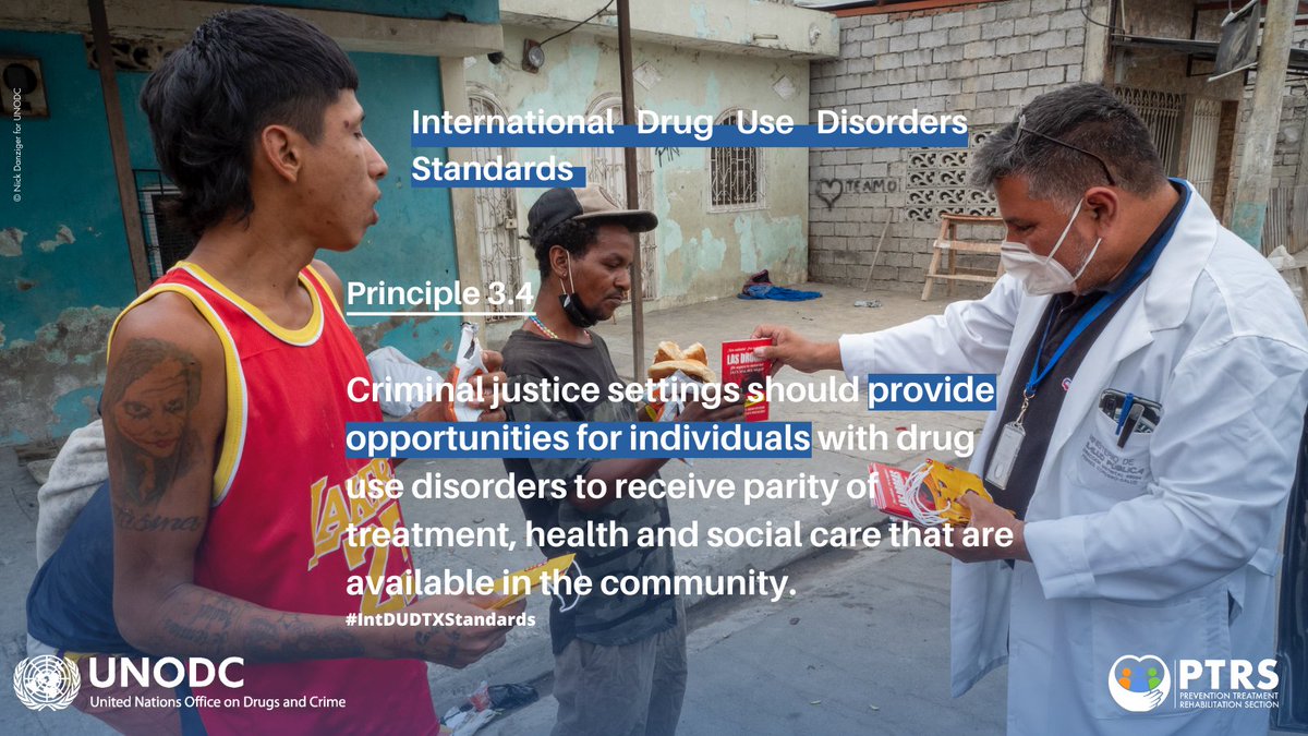 UNODC_PTRS's tweet photo. #HealthJusticeStandards of the #IntDUDTXStandards:
4.#CriminalJustice settings should provide #HealthStandards, #SocialCare in the #Community
https://t.co/5KnpwvEgYQ
#Principle3
#KnowYourStandards
#ATI https://t.co/6cLmxkjgIt