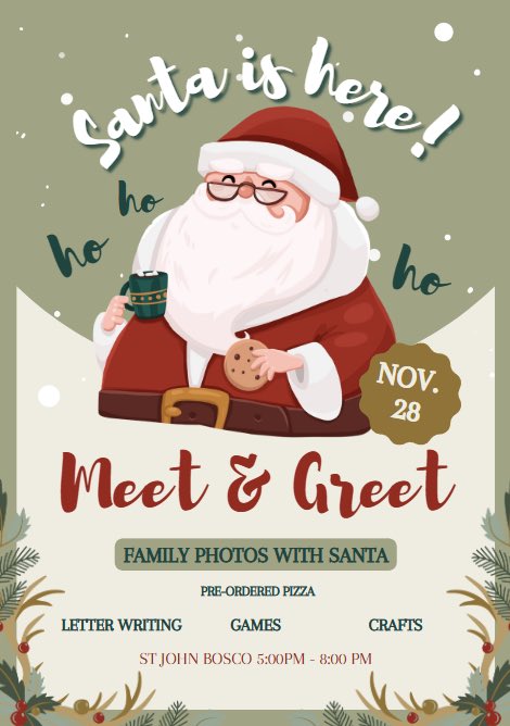 If it’s time for poinsettias, then do you know who else it’s time for?

Santa!