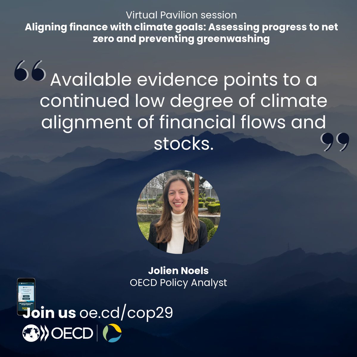 We just wrapped up the first week of the <a href="/OECD/">OECD ➡️ Better Policies for Better Lives</a> Virtual Pavilion!

Missed any sessions? Watch replays by clicking on individual sessions displayed on our platform.

Two more weeks to go! Explore our programme and register 🔗 oe.cd/5LI

#OECDatCOP29