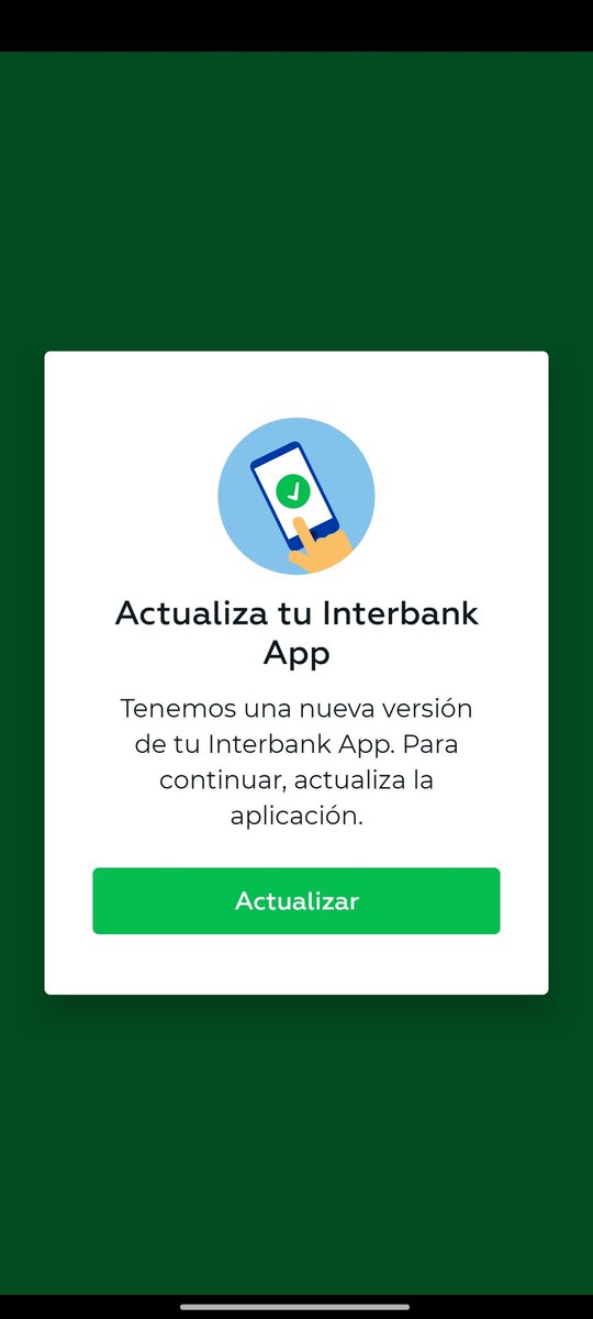 assilem613's tweet photo. #interbank tu #appdeinterbank anda presentando errores. Ya la actualice y sin embargo me dice que la tengo que actualizar y no deja entrar. Esto es general? https://t.co/aOxEyvhOAP