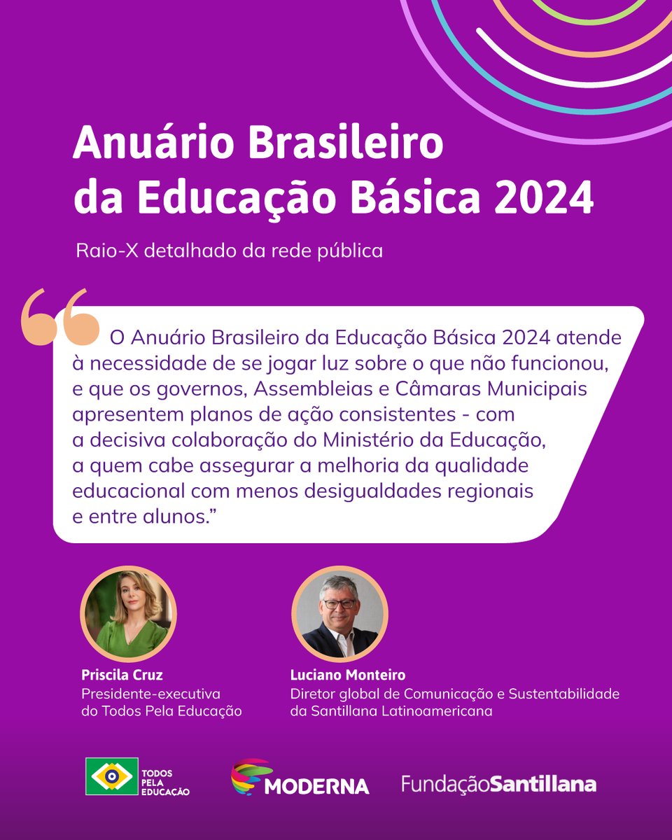 Todos Pela Educação (@todoseducacao) on Twitter photo Vem aí! Gestores públicos, educadores, pesquisadores, jornalistas e todos os interessados em Educação Básica terão uma versão digital e atualizada do #AnuárioDaEducação, com análises robustas de especialistas.
Uma realização nossa, com a <a href="/Editora_Moderna/">Editora Moderna</a> e Fundação Santillana. Vem aí! Gestores públicos, educadores, pesquisadores, jornalistas e todos os interessados em Educação Básica terão uma versão digital e atualizada do #AnuárioDaEducação, com análises robustas de especialistas.
Uma realização nossa, com a <a href="/Editora_Moderna/">Editora Moderna</a> e Fundação Santillana.