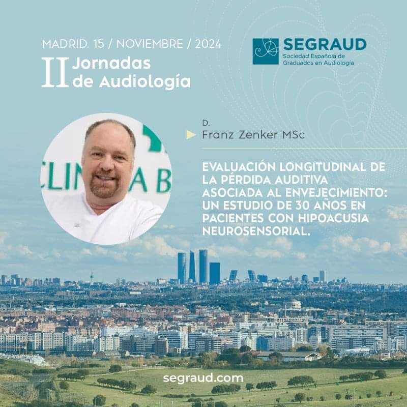 fzenker's tweet photo. Cuenta atrás para las II Jornadas de Audiología de la SEGRAUD Sociedad Española de Graduados en Audiología … Y contaremos con la participación del Franz Zenker, que nos contará los resultados sobre su estudio longitudinal de la pérdida auditiva asociada al envejecimiento. https://t.co/p08QKiyLSX