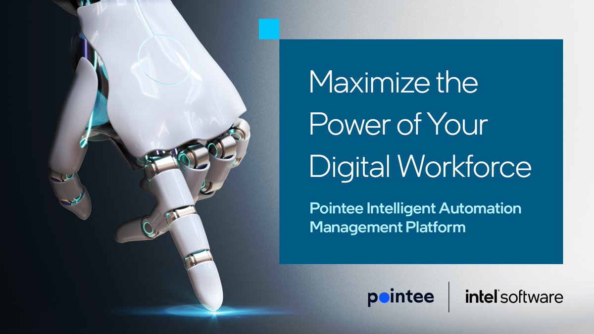 IntelSoftware's tweet image. Pointee is helping bridge the #RoboticProcessAutomation maintenance gap with an all-in-one #AI tool powered by #IntelXeon processors. The solution helps enterprises prevent bot failure, increase operational efficiency, and reduce costs. Learn more: intel.ly/3Cg6hDD