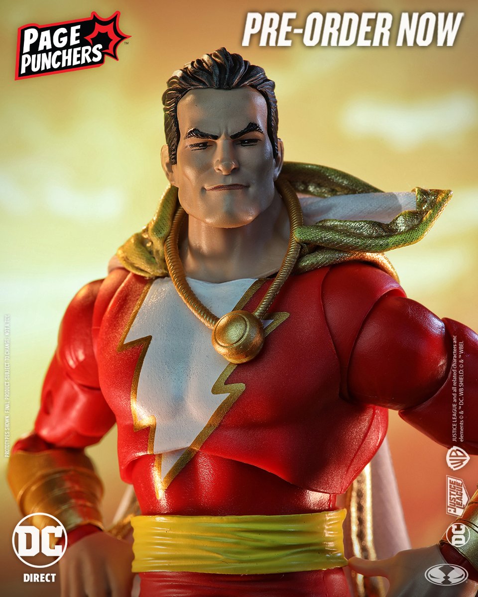 mcfarlanetoys's tweet photo. Shazam!™ (Dawn of DC™) is available for pre-order NOW at select retailers!
➡️ https://t.co/JZjcaSqTXo

7" scale Page Punchers figure includes an English-only reprint comic.

#McFarlaneToys #PagePunchers #Shazam #DawnofDC #DCComics #DCDirect https://t.co/m783787PzI