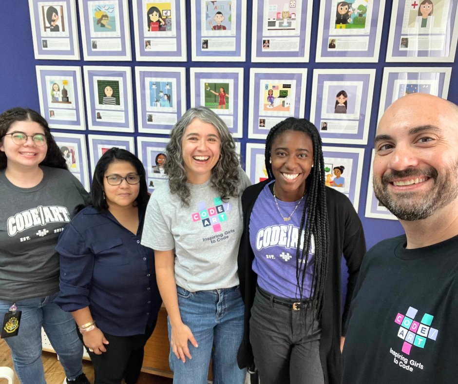 codeartorg's tweet image. #TeamWork vibes at our HQ! This week, we held an educator focus group to fine-tune our NEW Art+AI PD workshops! 🎨🤖 Make sure to sign up for our virtual PD on Dec. 7th: code-art.com/pd-apply
#coding #codingworkshops #teacherworkshops #csteachers