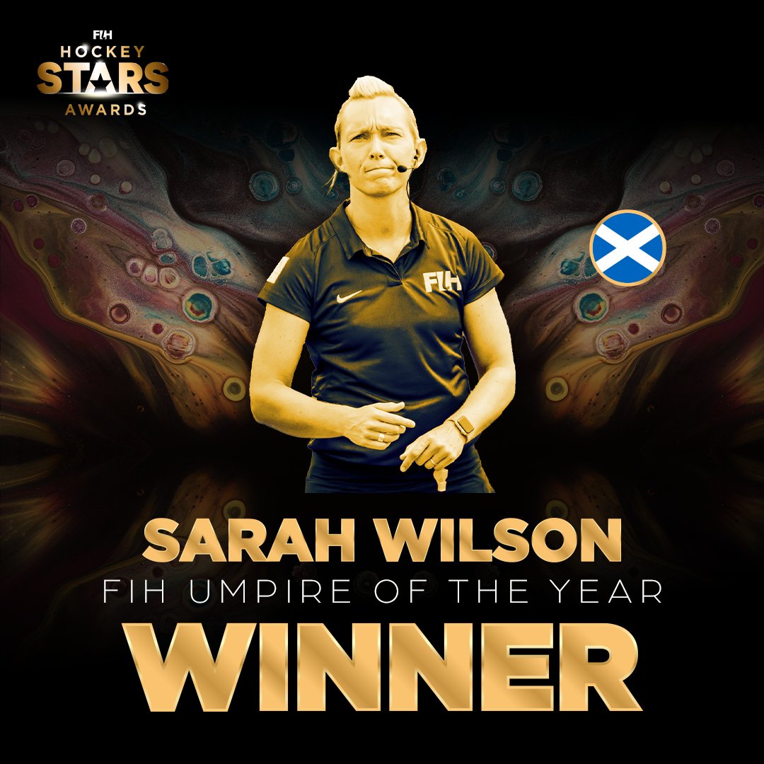 We are glad to reveal the FIH Hockey Stars Awards 2023-24 winners! 🏑🎇

FIH Umpire Of The Year 2023-24 (Women) - Sarah Wilson 

#Hockey #HockeyStarsAwards 

<a href="/GBHockey/">Great Britain Hockey</a> <a href="/eurohockeyorg/">EuroHockey</a> <a href="/ScottishHockey/">Scottish Hockey</a>