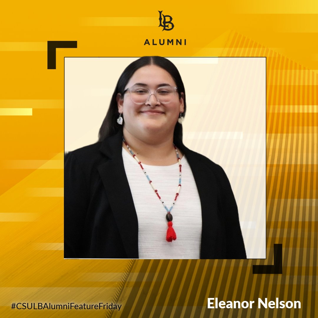 csulbalumni's tweet photo. #CSULBAlumniFeatureFriday recognizes staff member Eleanor Nelson. The Political Science and American Indian Studies student is making waves at the CSULB Puvunga Center! 

Thank you, Eleanor, for your dedication! https://t.co/3z7Qeq7NNC