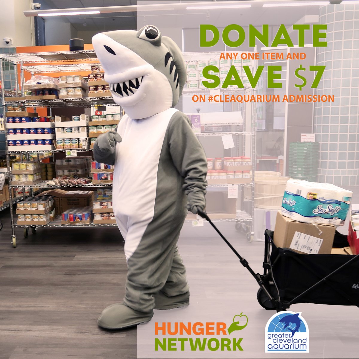 cleaquarium's tweet photo. ‼️ #CLEAquarium and @Hunger_Network are running a donation drive for much-needed items Wednesday, November 13 - Tuesday, November 19.

 Anyone donating an item at the Aquarium during the drive will be offered $7 off same-day admission!

 https://t.co/16Y9eF5PCC 

#hungernetwork https://t.co/KgIB732cD6