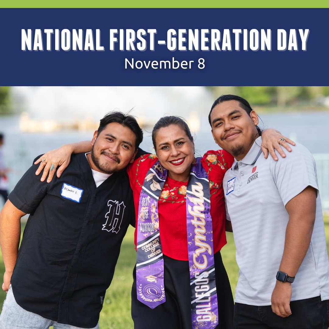 DenvScholarFdtn's tweet photo. November 8th is #NationalFirstGenerationStudentDay, a day to celebrate the remarkable journey of all first-generation students as they navigate the uncharted territory of higher education.🎓🌟
#FirstGenDay #CelebrateFirstGen https://t.co/wVrLgsESPk