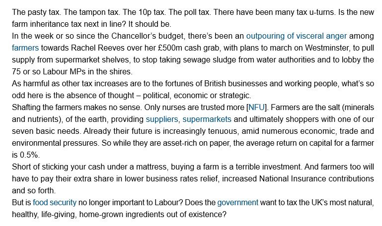 Retailers &amp; farmers don’t always agree, but the editorial in the latest edition of The Grocer, the retailers’ bible, on the scandal of the #FamilyFarmTax, is scathing of the government. When farmers &amp; retailers are both saying you’ve got it wrong, it might be time to listen.