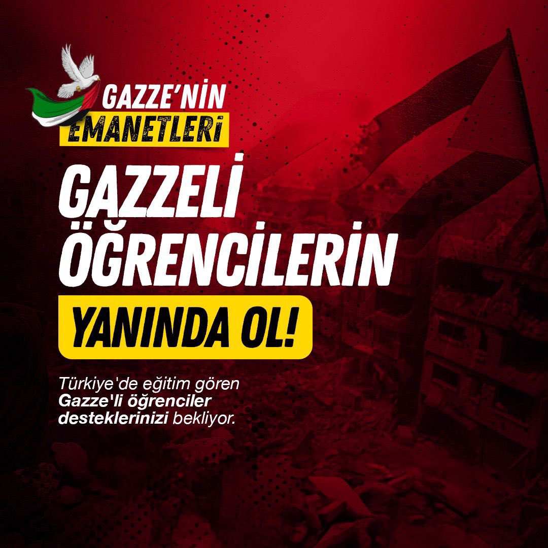 ihhinsaniyardim's tweet photo. GAZZELİ ÖĞRENCİLERİN YANINDA OL!

Türkiye’de eğitim gören Gazzeli öğrenciler desteklerinizi bekliyor. 

#Gazzeninemanetlerinesahipcik https://t.co/ie6jZvPo8s
