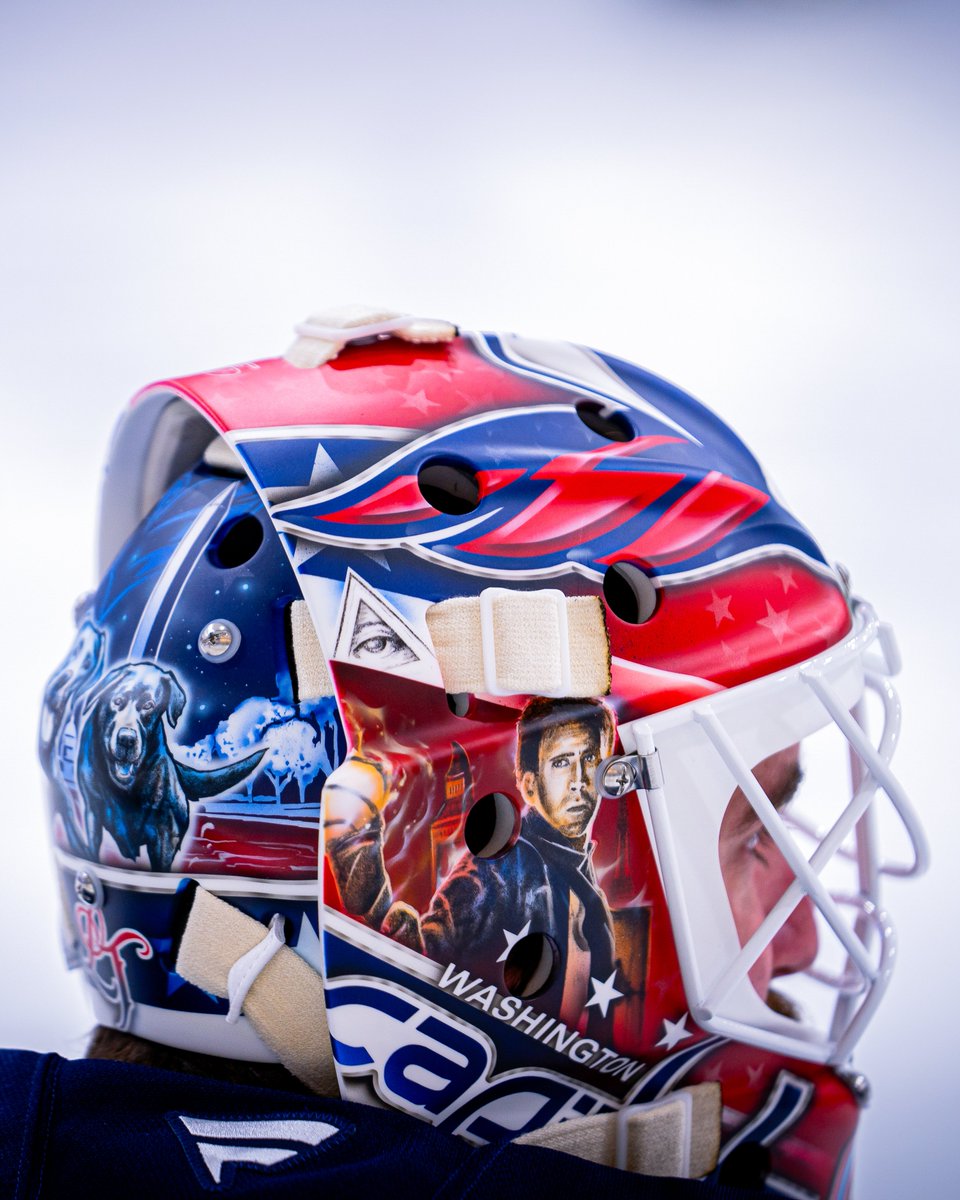 Capitals's tweet photo. LT’s mask is a national treasure 😉 https://t.co/EHGS3rYwkf