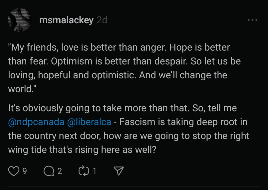 malackey's tweet photo. I'd like to add that I haven't heard a peep back from @NDP or @liberal_party , either on social media, or at the emails sent directly to party offices and members of parliament. Glad to see you're all taking this seriously. https://t.co/5141hKIyQv