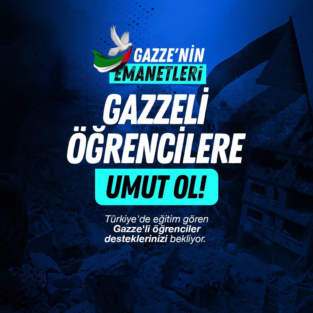 ihhinsaniyardim's tweet photo. GAZZELİ ÖĞRENCİLERE UMUT OL!

Türkiye’de eğitim gören Gazzeli öğrenciler desteklerinizi bekliyor.

#Gazzeninemanetlerinesahipcik https://t.co/ZEzjQydUFt