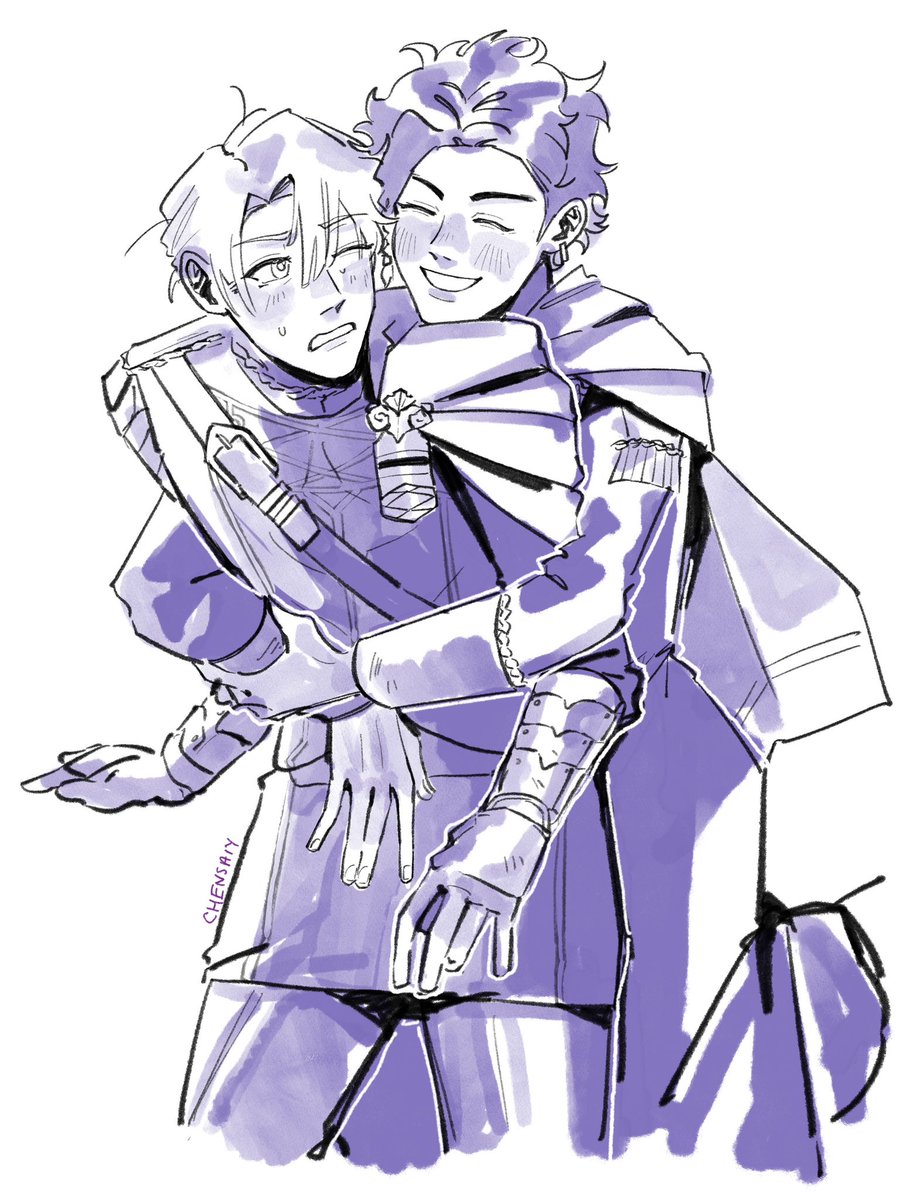 juicestarry's tweet image. Another #dimiclaude commission I got a while ago by @chensaiy 🥹💙💛 thank you ❤️!