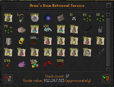 Buddhapuck's tweet photo. @TheGoldenMage1 @Stunlax @NerdGangTTV You're right that the CB does have dose limitations- but when you're doing content where you can DB, you can portion off refills of potions like shown hear.

4x 100 doses of the potions you use most, and an extra 100 in the CB, 500 doses is a lot of raids per DB https://t.co/KeRPVQpvy1