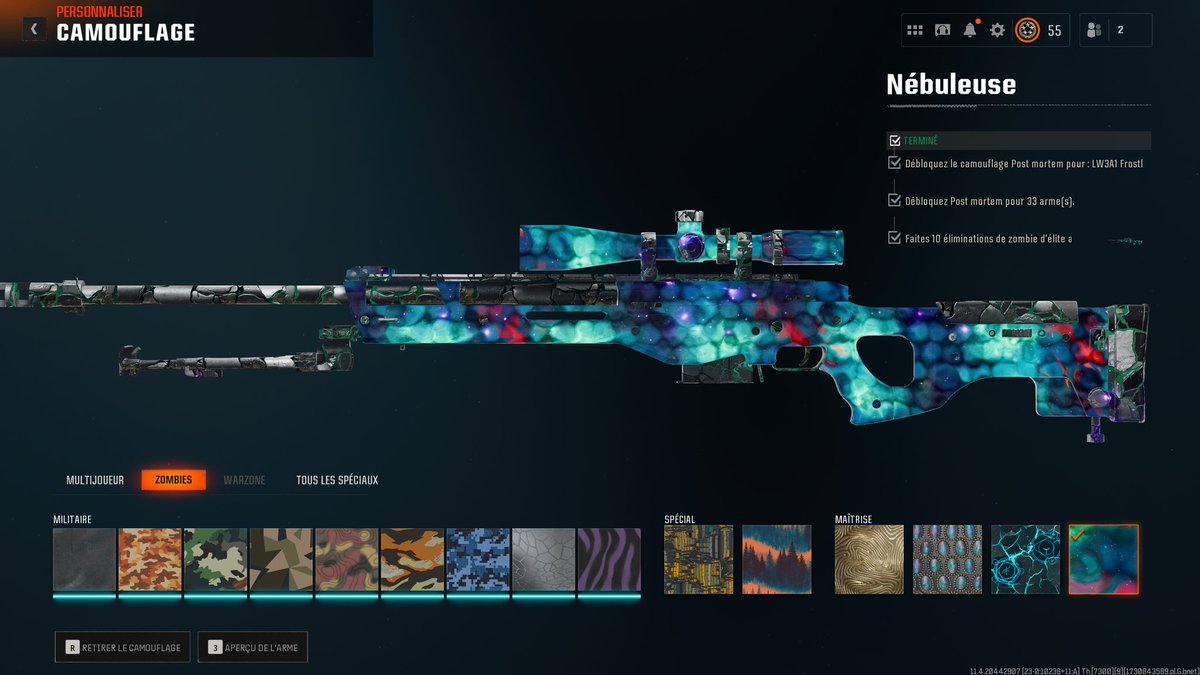 WarlordGamingX's tweet photo. 🔥 Grind Camo Zombie 🔥

➡️ (8/33) Nébuleuse 

#BlackOps #BO6 #CallofDuty https://t.co/eI8xyeJ32Y