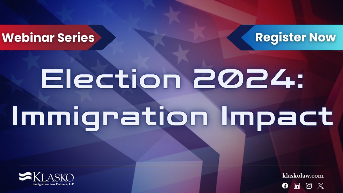 Join KILP attorneys in a discussion about what to plan for once the Trump Administration takes office for its second term. Register here: ow.ly/rs9f50U3fRa
#election #immigration #2024