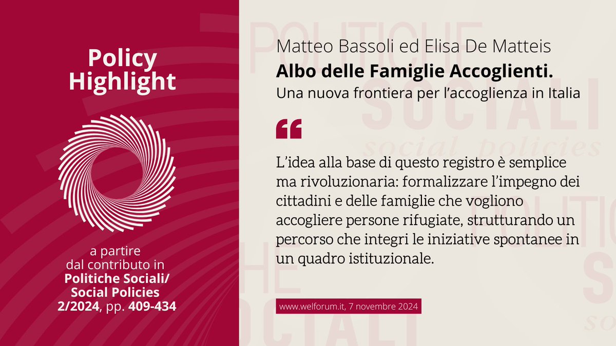 Politiche Sociali/Social Policies tweet media