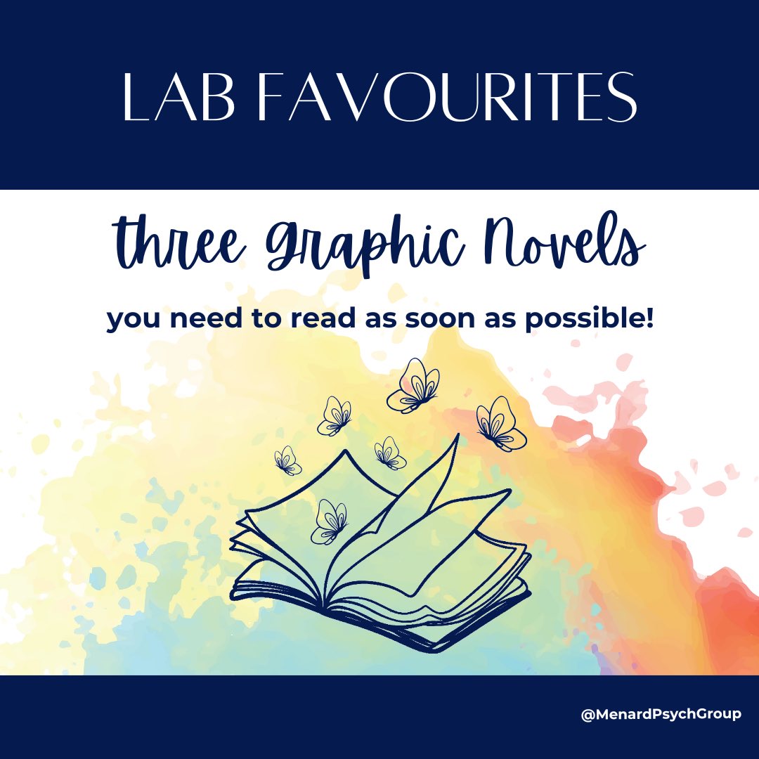 MenardPsych's tweet photo. To end off the week we are excited to announce a new post series: Friday Lab Favourites!

Need more suggestions about media that has good representation of the 2SLGBTQIA+ community and or sexual health??

This week we are spotlighting three must read graphic novels📚✨ https://t.co/FviW0FpmPc