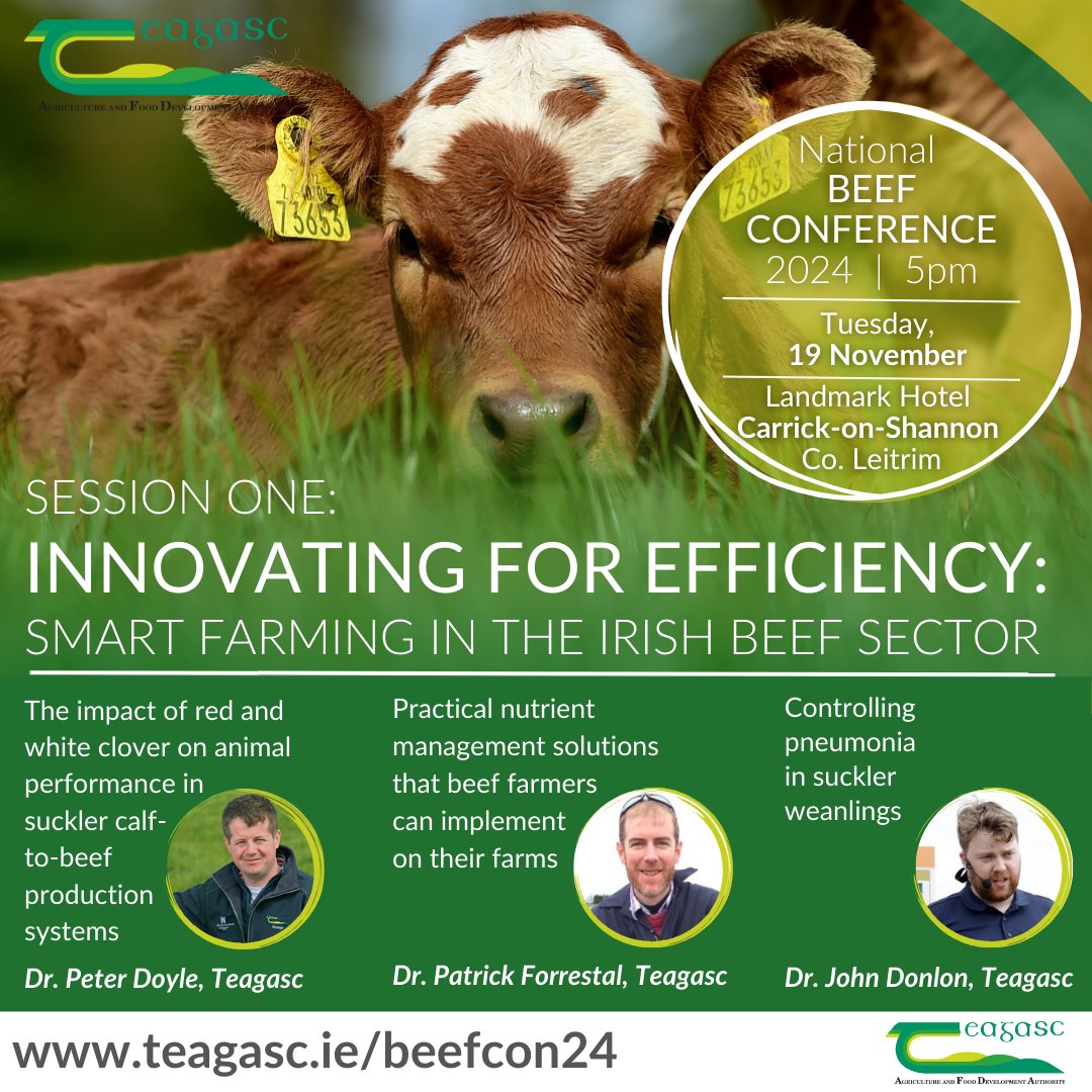 The National Beef Conference 2024 takes place on Tuesday 19th November, 5pm at the Landmark Hotel, Carrick-on-Shannon #Leitrim