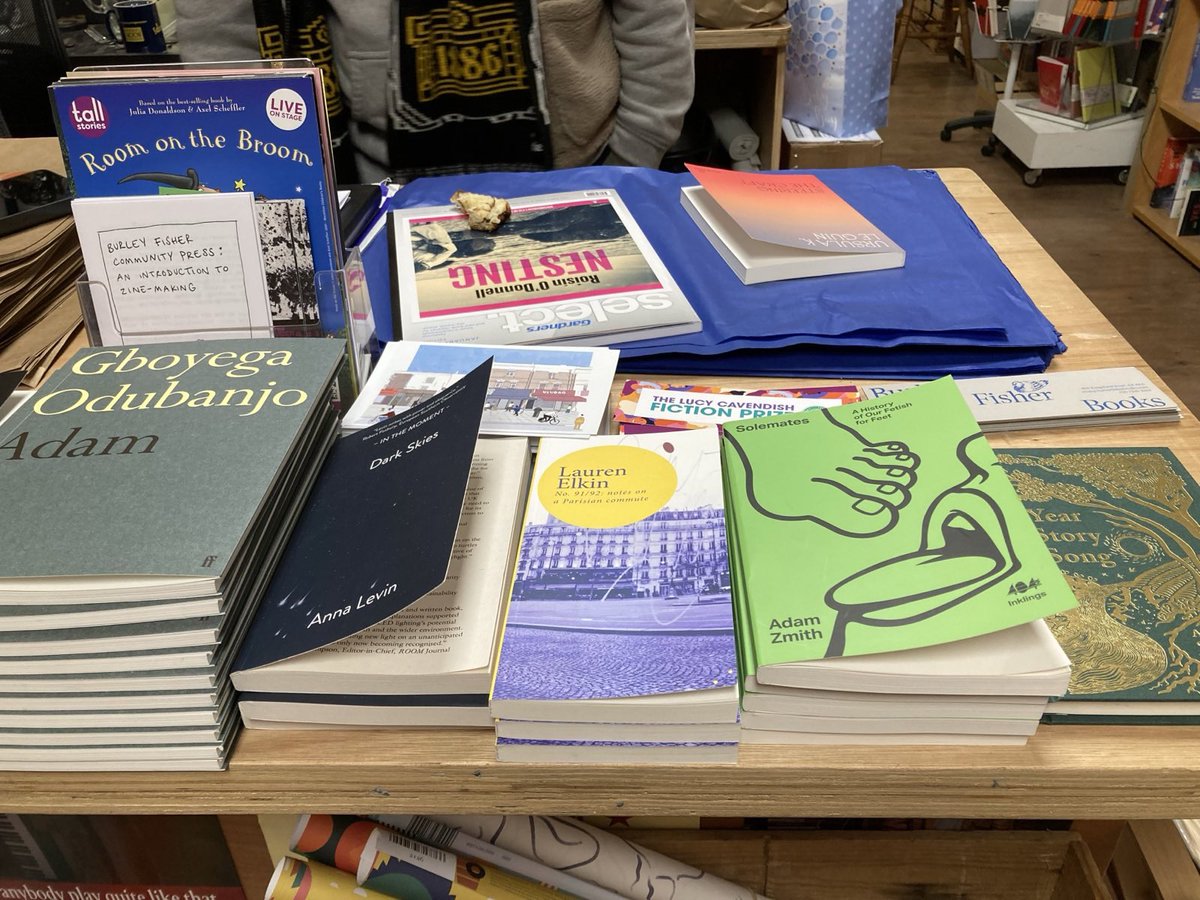 Front desk at <a href="/BurleyFisher/">Burley Fisher Books</a> baby! 💚