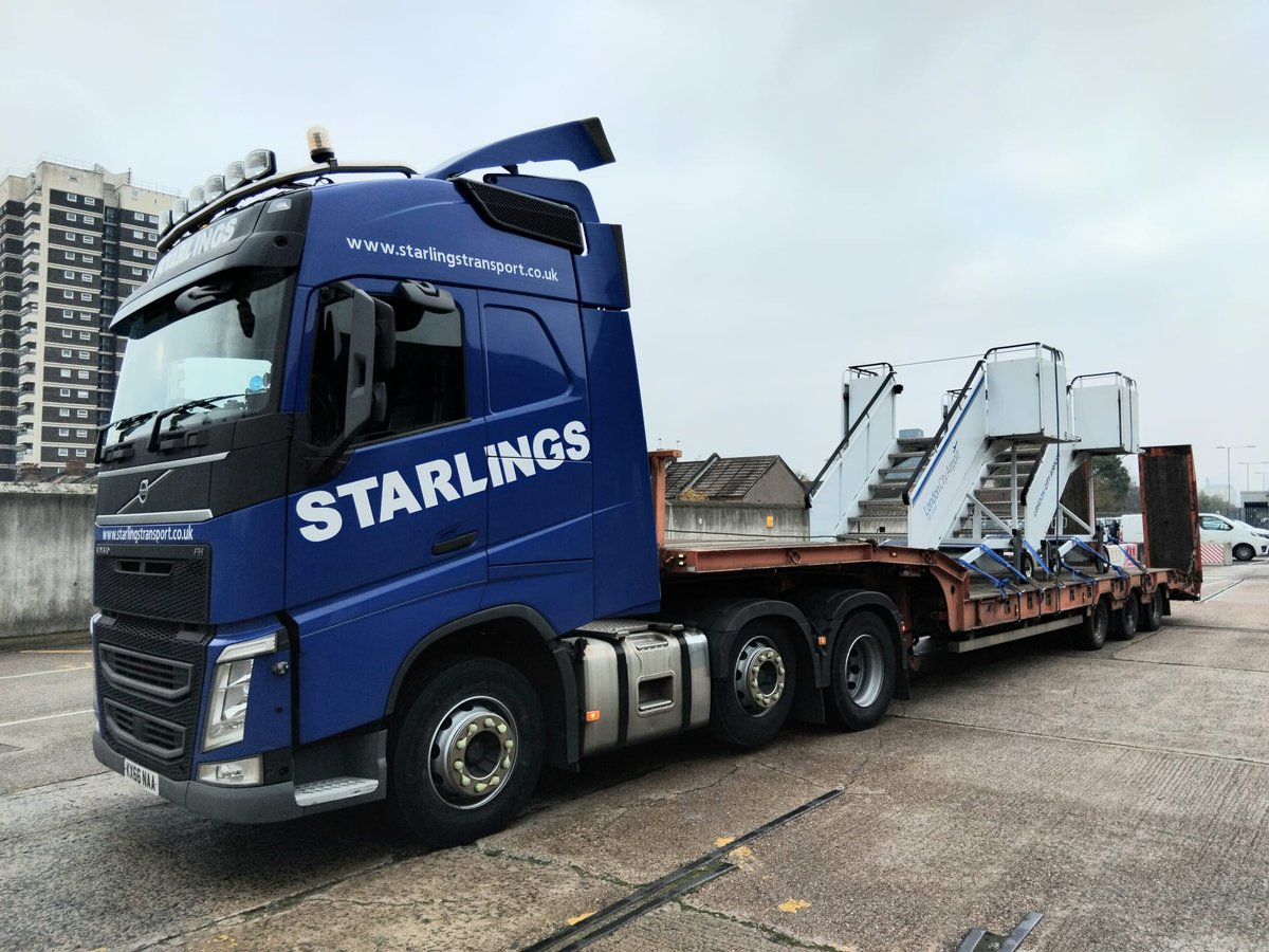 Not an everyday collection for driver Mark this week. Two sets of aircrft steps from <a href="/LondonCityAir/">London City Airport</a> airport for delivery to <a href="/NorwichAviation/">CNAM</a> museum. Cruising at bewteen 18 &amp; 126 feet  at mach  0.0729861, he was back in no time.