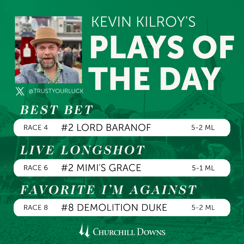 ChurchillDowns's tweet photo. Plays of the Day from @JoeyDaKRacing, @TrustYourLuck, &amp; @TonyCalo5! 🏇

Bet with Twinspires! 💰