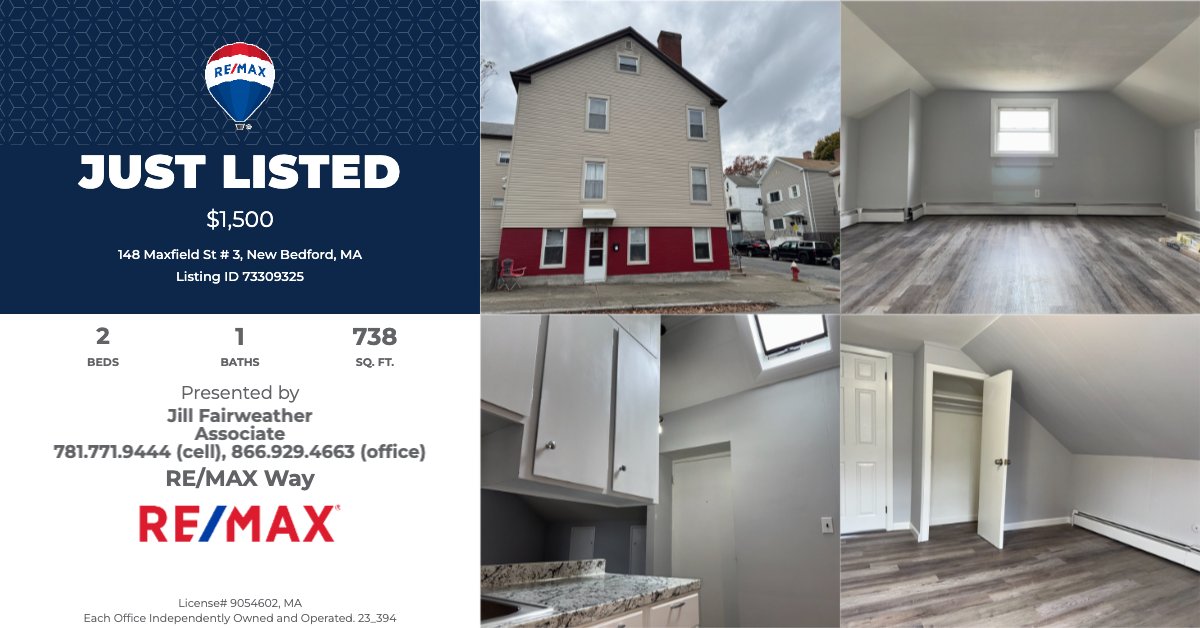 JustThinkJill's tweet photo. 3rd Floor 2 Bedroom heat and hot water included New Bedford https://t.co/aVR0BzrDFc