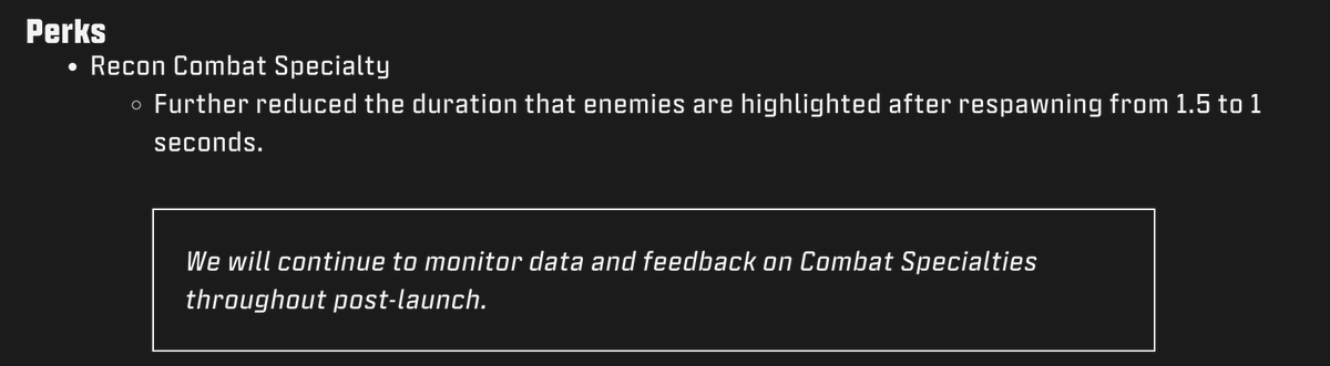 charlieINTEL's tweet photo. Treyarch has further nerfed the Recon Combat Speciality in Black Ops 6 https://t.co/rcgEetietk