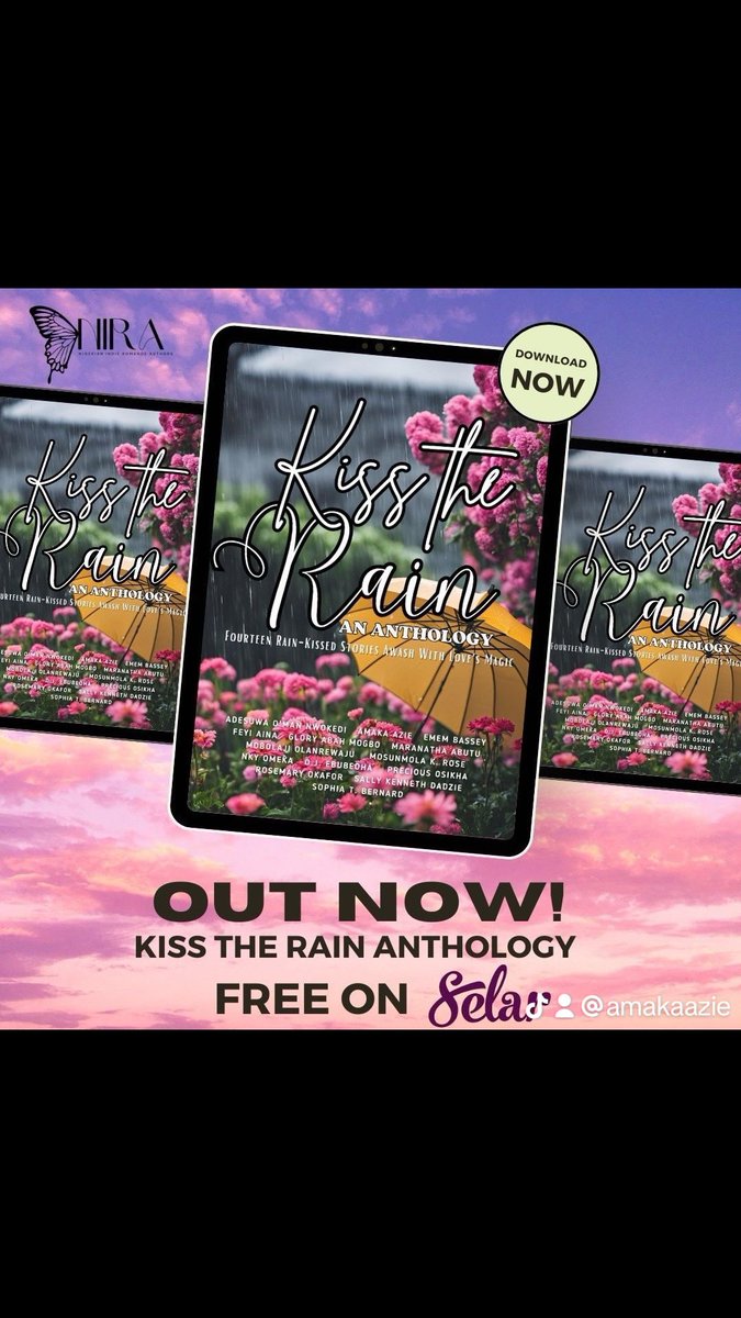 AmakaAzie's tweet photo. Kiss the Rain is OUT NOW! Click link in bio to download for FREE!
Download link: https://t.co/H9WeqoJvUF
#nigerianindieromanceauthors #kisstherainanthology #kisstherain #niranovember #amakaazie https://t.co/HwuzcCkP3b