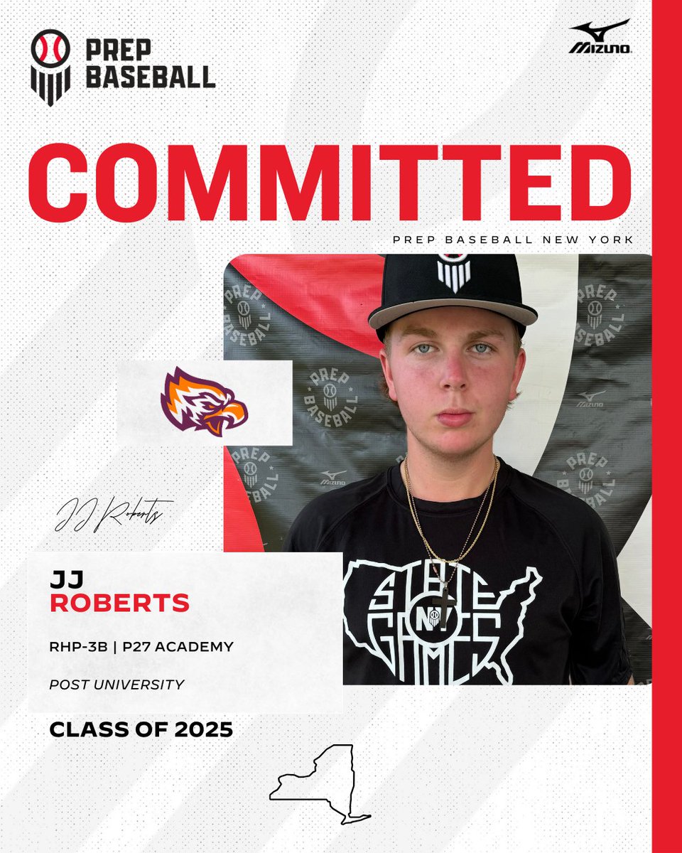 PrepBaseballNY's tweet image. 🚨Commitment Watch🚨

2025 RHP-3B JJ Roberts (P27 Academy) has committed to Post University #congrats

👤 loom.ly/KZPh-oI

❗2023 &amp;amp; 2024 NY State Games❗

❗The 25th Commitment from the 2024 Northeast Senior Games❗

@JJRoberts55 | @PostUBaseball | #committed