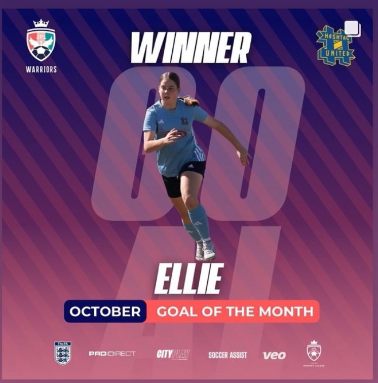 Hashtag Utd Girls U15 24/25 (@hashtaggirlsu13) on Twitter photo Congratulations to our Ellie
Winning the <a href="/JPL_WARRIORS/">JPL Warriors 🛡️</a> goal of the month competition.
Racking up 46% of the votes.
Love it Ellie, great strike against New level Soccer
COYT 👊🏻 Congratulations to our Ellie
Winning the <a href="/JPL_WARRIORS/">JPL Warriors 🛡️</a> goal of the month competition.
Racking up 46% of the votes.
Love it Ellie, great strike against New level Soccer
COYT 👊🏻
