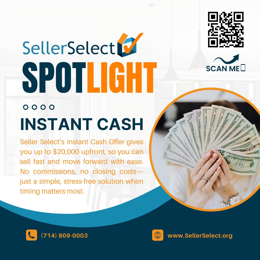 TonyFle88572080's tweet photo. ๐ก๐ธ "Why wait to sell when you can get cash NOW?" With Seller Selectโs Instant Cash Offer.
Curious? Letโs make selling simple! ๐https://t.co/mVjgVDnyse
๐ฑ(714) 809-0003 | ๐ฉ info@sellerselect.org
#HomeSeller
#RealEstateTips
#HomeSellingOptions
#NoCommission https://t.co/hQkgnZkkux