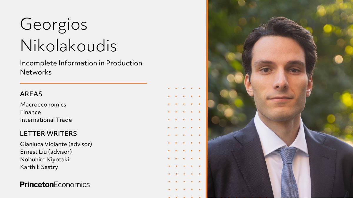 Princeton Economics (@princetonecon) on Twitter photo Georgios Nikolakoudis's (<a href="/nikolakoudisg/">George Nikolakoudis</a>) job market paper examines how production networks create macroeconomic risk when firms operate under incomplete information.
nikolakoudis.com/JMP.pdf Georgios Nikolakoudis's (<a href="/nikolakoudisg/">George Nikolakoudis</a>) job market paper examines how production networks create macroeconomic risk when firms operate under incomplete information.
nikolakoudis.com/JMP.pdf