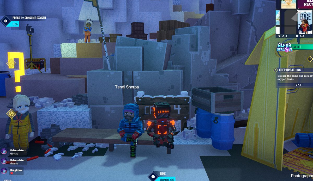 Tiger0eth's tweet photo. 🏔️ Reached CAMP 4 in the @3VEREST_camp The Edge experience in @TheSandboxGame. The view up here is breathtaking! Who's brave enough to join me at the summit? ⛰️ https://t.co/ulzHaH6sBa #TheSandbox #AlphaSeason4 #AS4SocialChallenge https://t.co/hOct5e232l