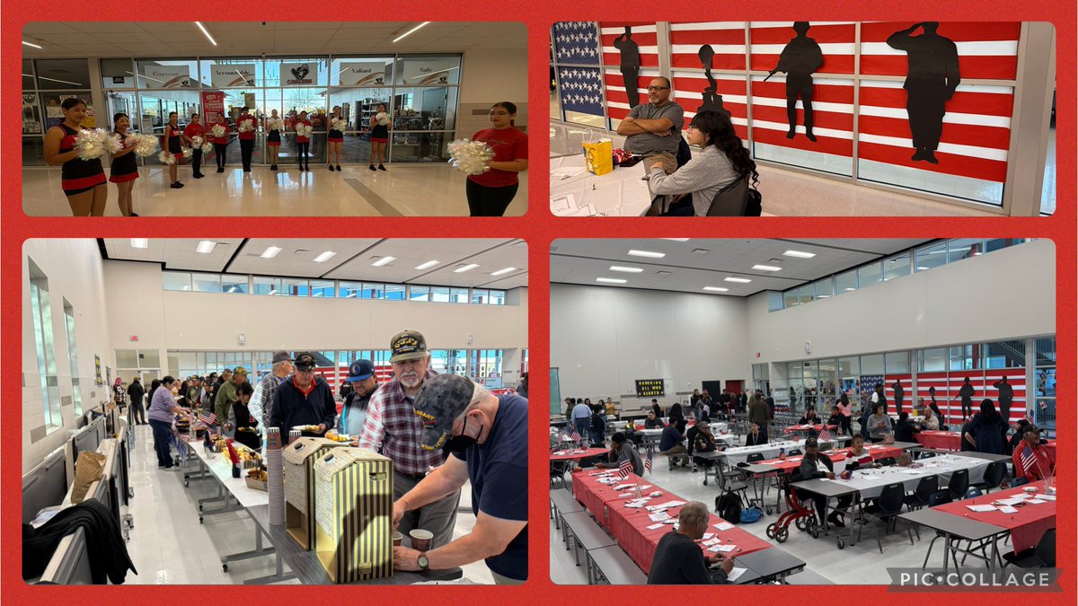 JLucero_HMS's tweet photo. Such an honor to have our students, staff and community’s Veteran’s at our campus to thank them for their service. Great job by our STUCO, NJHS, CIS and everyone else involved putting on a great event! 🇺🇸#CAVSNeverSurrender @HANKSMSYISD https://t.co/rD4Hwupg2x
