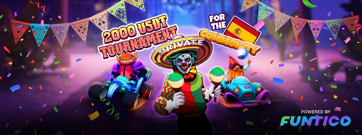 Buenas tardes familia!👋🏻👋🏻

Acaba de comenzar el torneo de la comunidad hispana que hemos lanzado en colaboración el equipo de Funtico, regalarán 2000$ USDT y habrán 50 ganadores.💰 

✅Para participar es muy sencillo, simplemente debéis jugar a su juego ''Formula Funtico'' y