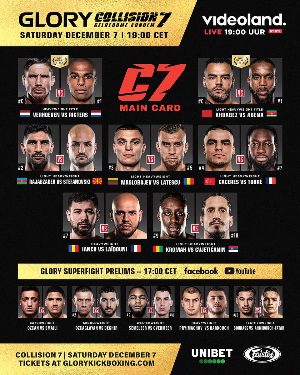kickboxing_ro's tweet image. 🇷🇴🇷🇴 Two Romanians, Ștefan Lătescu and Ionuț Iancu, on the main card of the most important kickboxing event of the year (Arnhem Gelredome Stadium) 🤯

🚨 Official 🇳🇱 #COLLISION7 Card for Dec 7! #ProArena