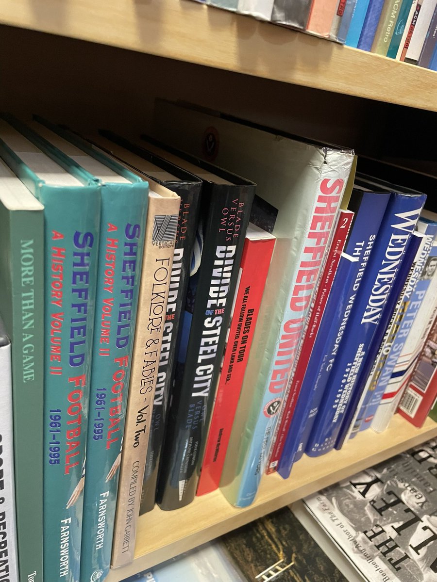 KIbooksandmusic's tweet photo. We stock books about the history of #swfc & #sufc and of others, like #sheffieldfc & #hallamfc, who are all central to a growing campaign to get the city officially recognised as the true home of the modern game #sheffieldhomeoffootball #bookbooksbooks #sheffieldissuper https://t.co/ybm57oCaZW